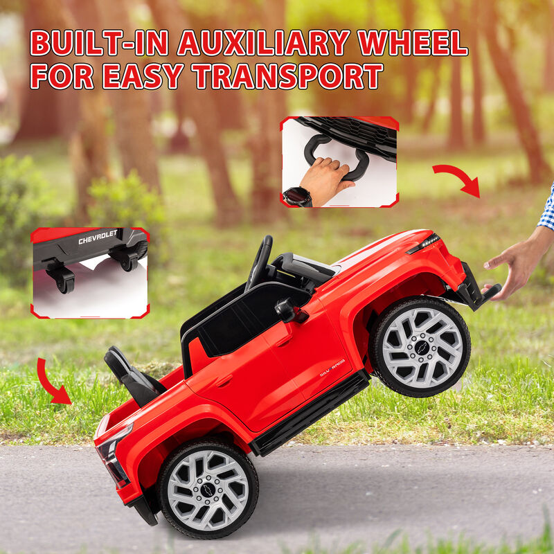 BreeBe 12V Chevrolet Silverado EV RST Licensed Kids Electric Car with Parent Remote Control, Spring Suspension image number 6