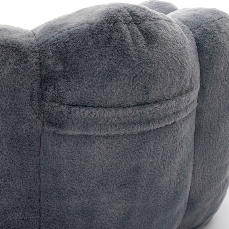 GOODSILO Ergonomic Memory Foam Bean Bag Sofa Chair with Pull Ring for Easy Mobility and Relaxation image number 7