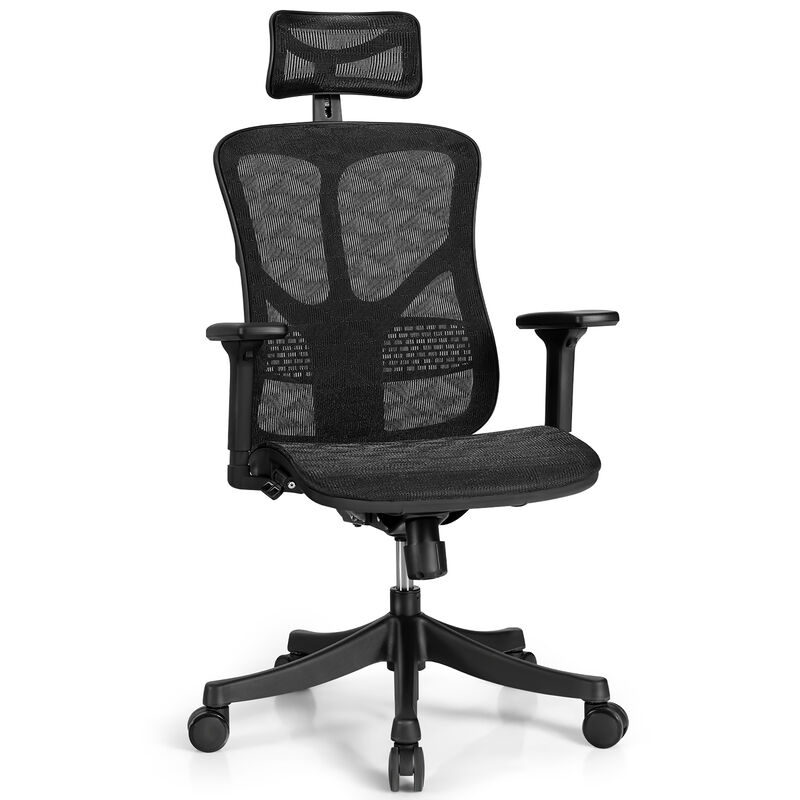 Costway Ergonomic High Back Mesh Office Chair Adjustable Swivel Computer Chair image number 1