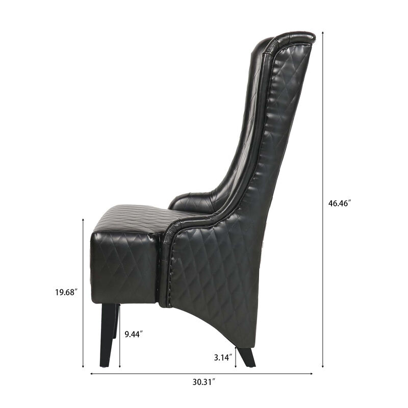 Montzi  Faux Leather Accent Chair image number 8