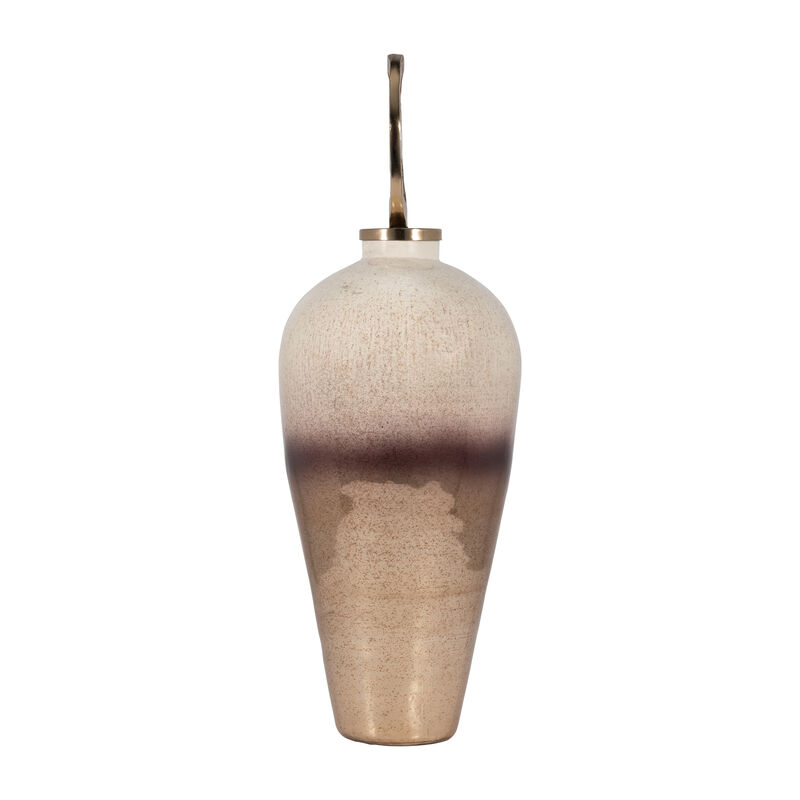 Glass 27" Vase Metal Topper image number 2