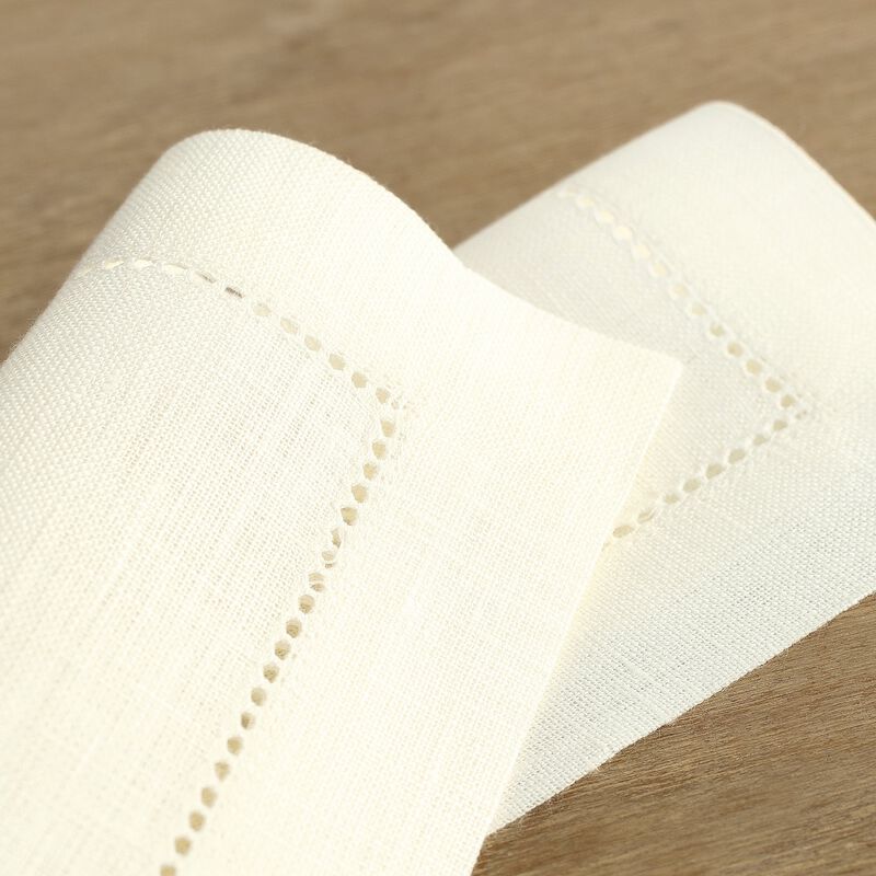 Linen Cocktail Napkins - Classic Hemstitch image number 2