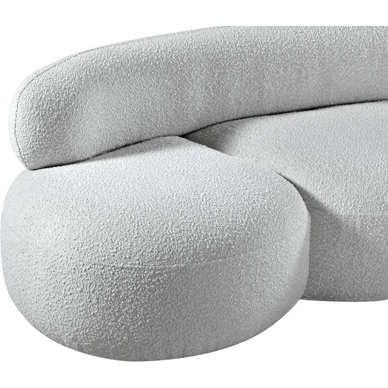 Meridian Furniture Venti Grey Boucle Fabric Sofa