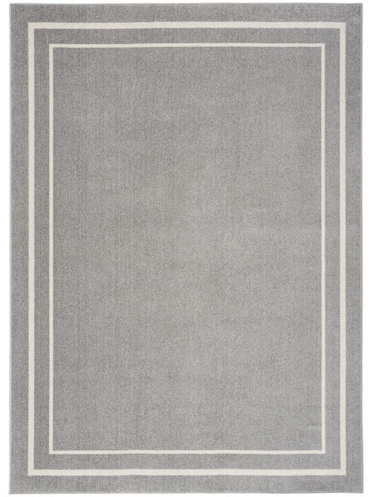 Nourison Essentials NRE02 Gray/Ivory 6' x 9' Rug