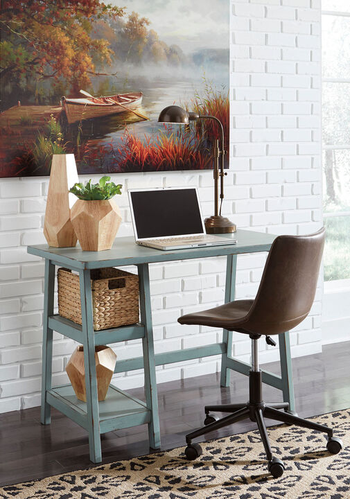 Mirimyn Teal Small Desk & Swivel Desk Chair