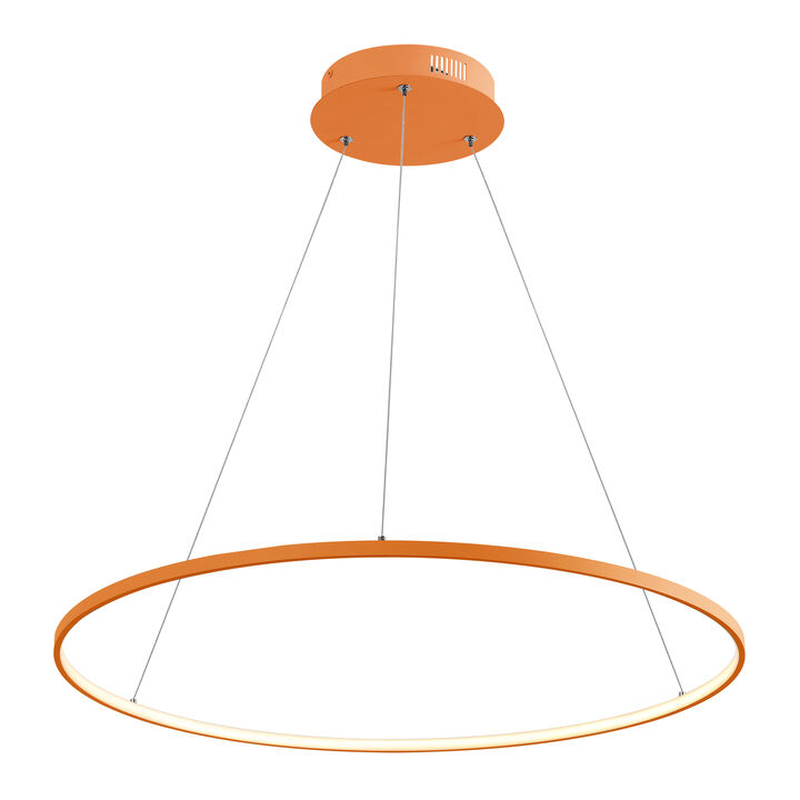 Brice Modern Contemporary Metal Round Dimmable Integrated LED Pendant