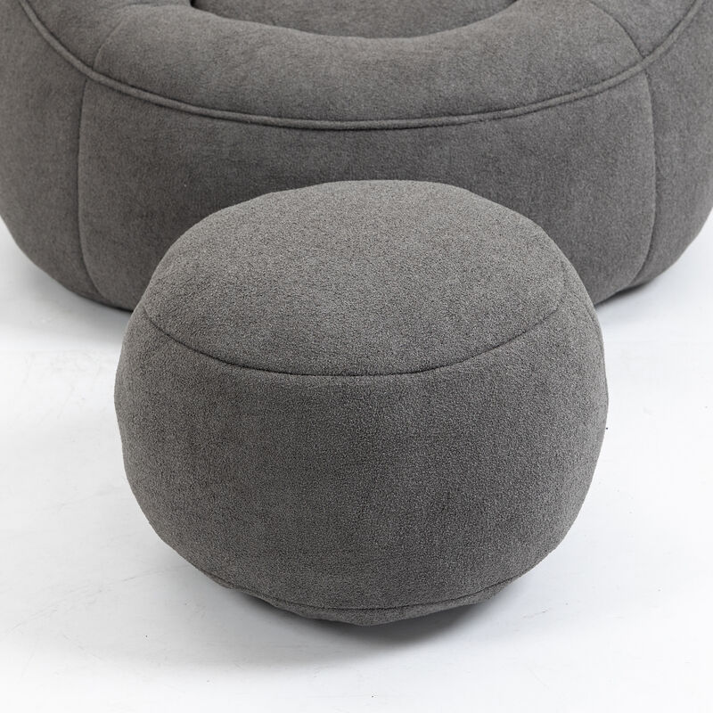 Merax Bean Bag Sofa Accent Chair with Footrest