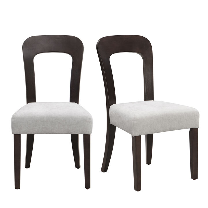 Merax Solid Rubber Wood Dining Chairs Side Chairs Set of 2