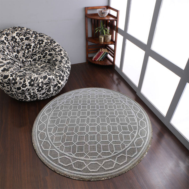 Rugsotic Carpets Hand Knotted Sumak Silk And Wool Size Area Rug Geometric Size SSW004 image number 1