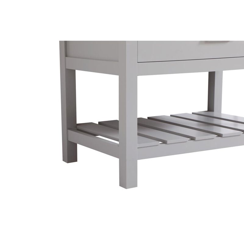 Elegant Kitchen and Bath 36 inch Single bathroom vanity in grey with backsplash