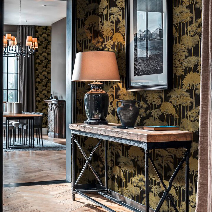 Havana 2 Tree Leaf Gold Wallpaper HV41083