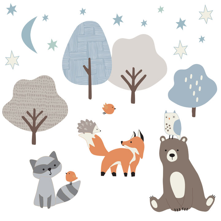 Bedtime Originals Sleepytime Bear Woodland Animals Wall Decals/Stickers