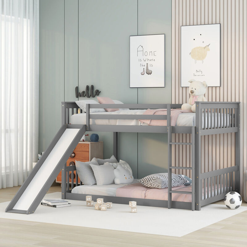 Full Over Full Bunk Bed With Slide II