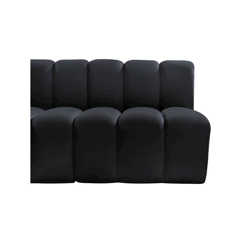 Meridian Furniture Arc Black Velvet Modular Sofa