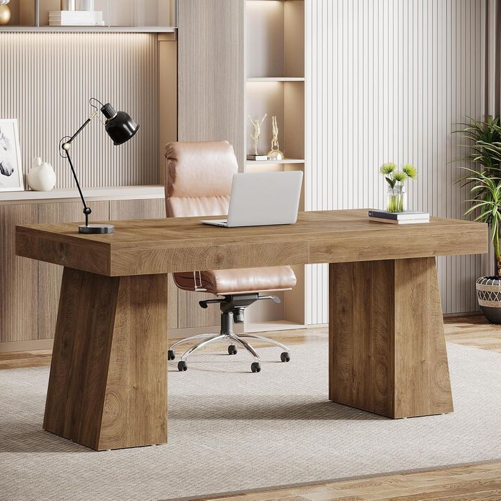Tribesigns Executive Desk Modern Wood Computer Desk