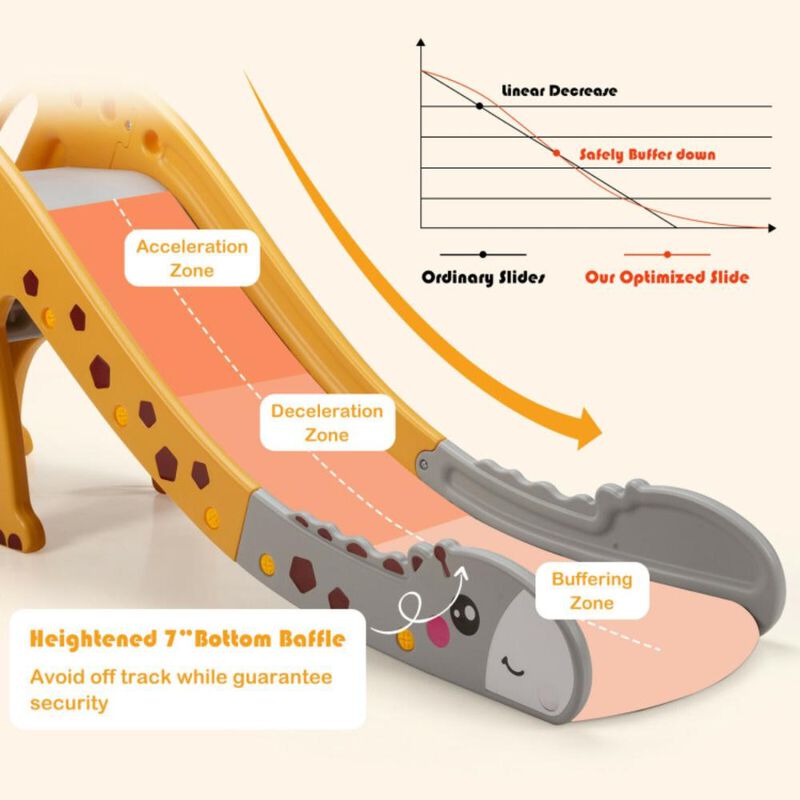 Hivvago 3-in-1 Kids Climber Slide Play Set with Basketball Hoop