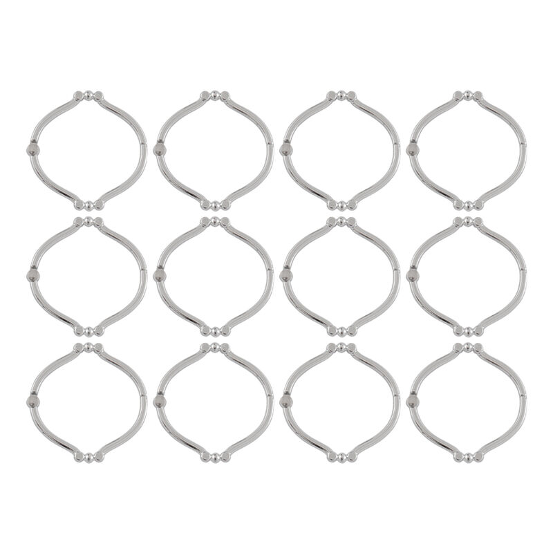 Rust-Proof Shower Curtain Hooks with Clasp Closure, Set of 12 image number 4