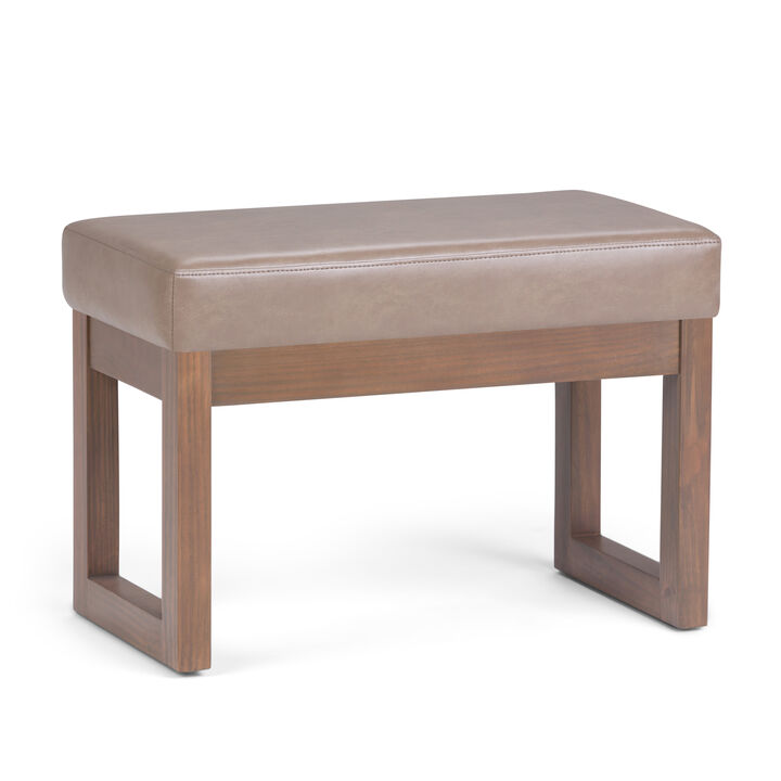 Simpli Home Milltown Footstool Small Ottoman Bench