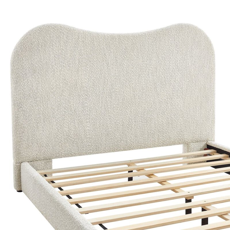 Seluna Boucle Queen Platform Bed image number 6