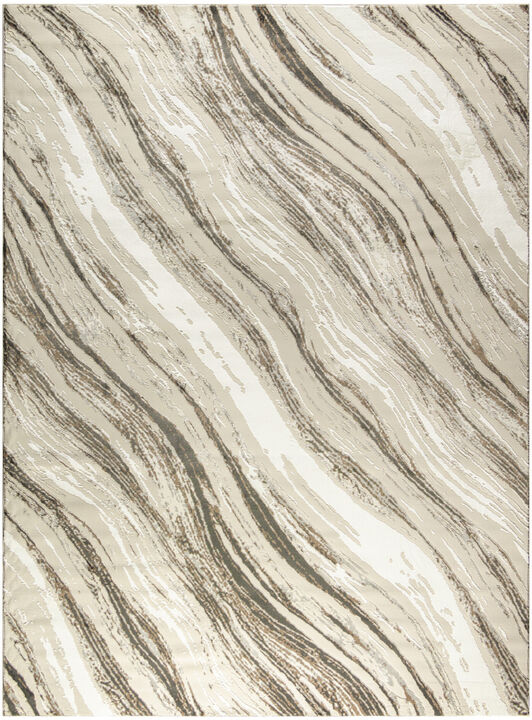 HomeRoots Abstract Non Skid Area Rug
