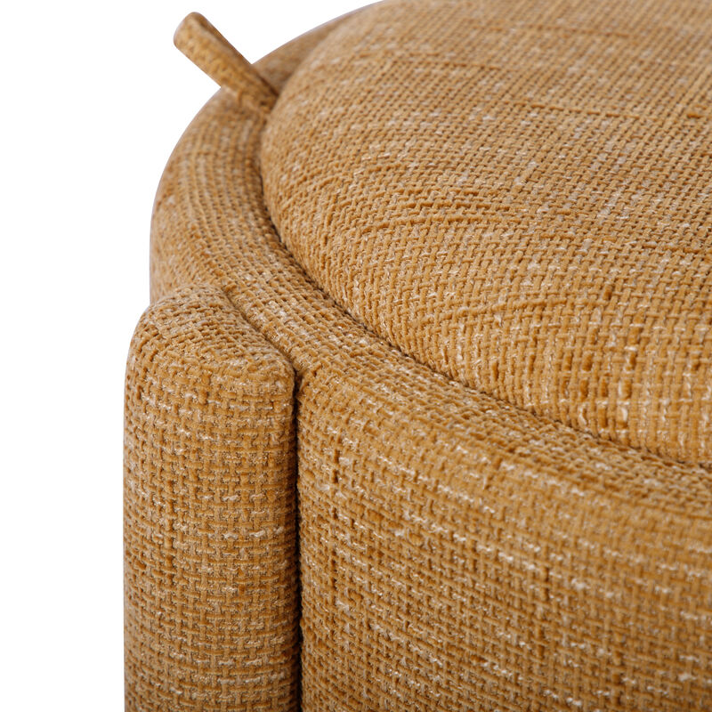 Bellamy Curry Chenille Storage Stool With Reversible Tray Top image number 6