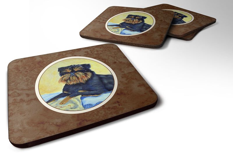 Caroline's Treasures 7146FC Brussels Griffon Foam Coasters (Set of 4), 3.5, Multicolor image number 0