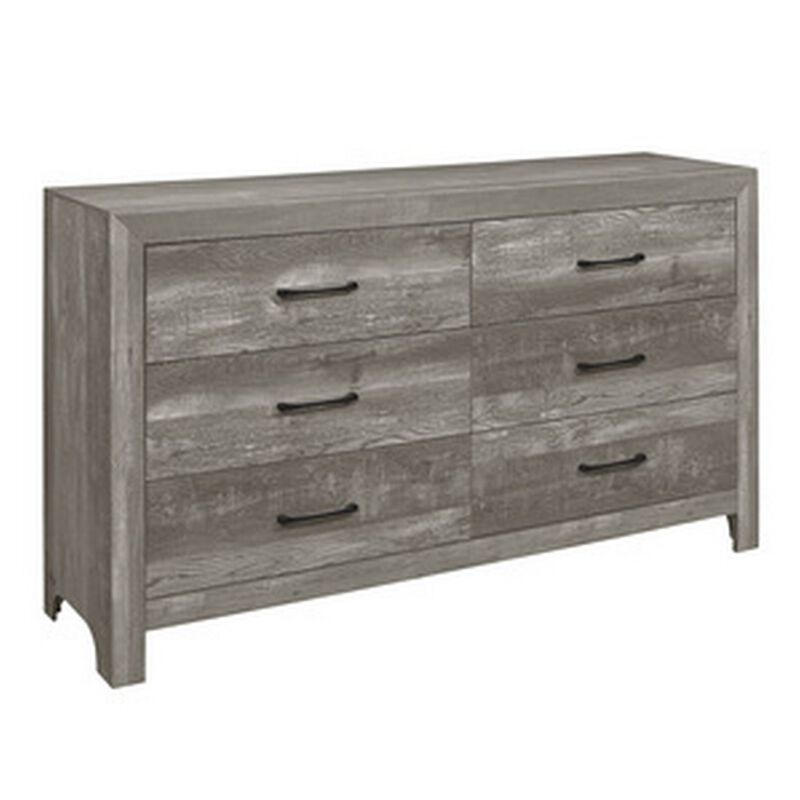 Queen Size Bedroom Set, Traditional Carved Wood Design, Gray Finish, 4-Piece Set with Bed, Nightstand, Dresser and Chest image number 5
