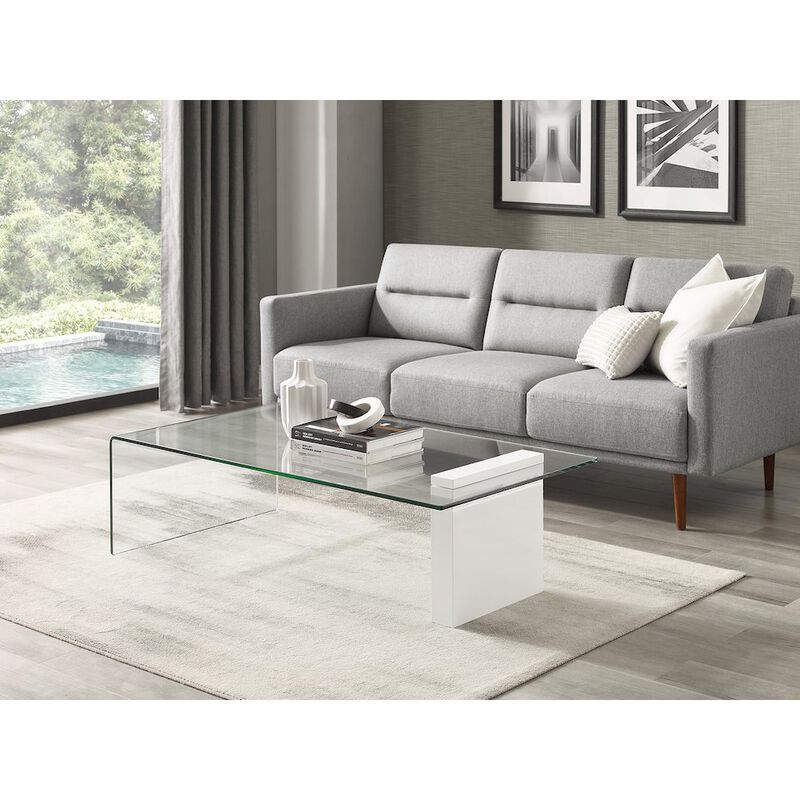Casabianca Home Buono Coffee Table In White High Gloss