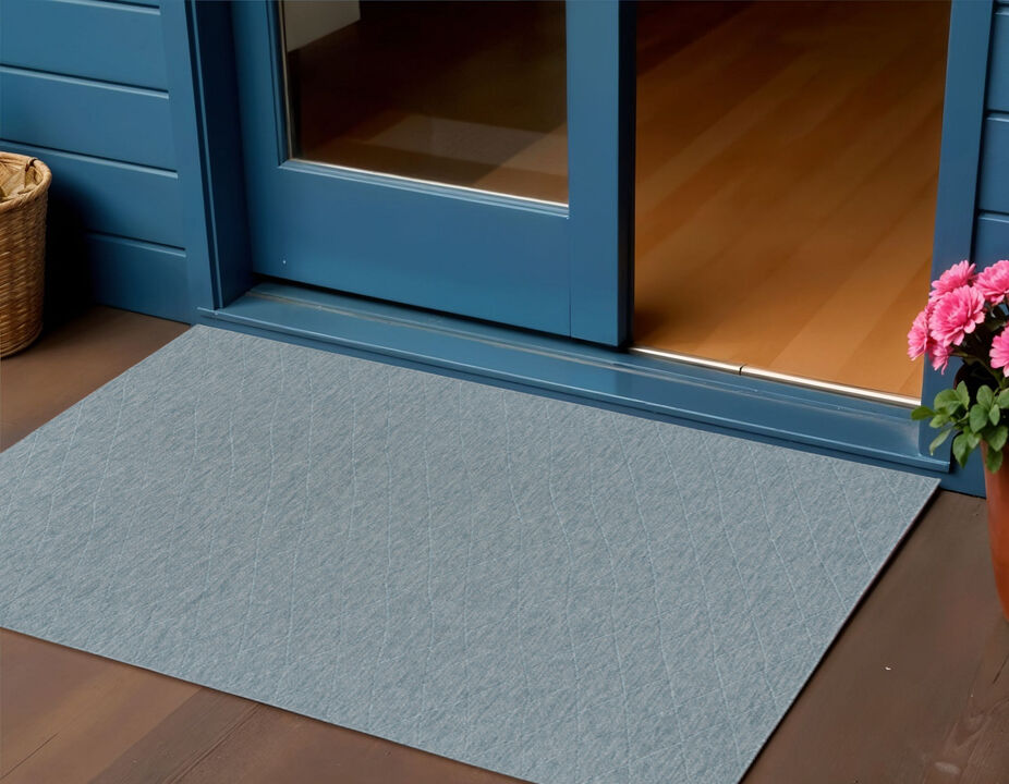 HomeRoots Geometric Indoor Outdoor Area Rug