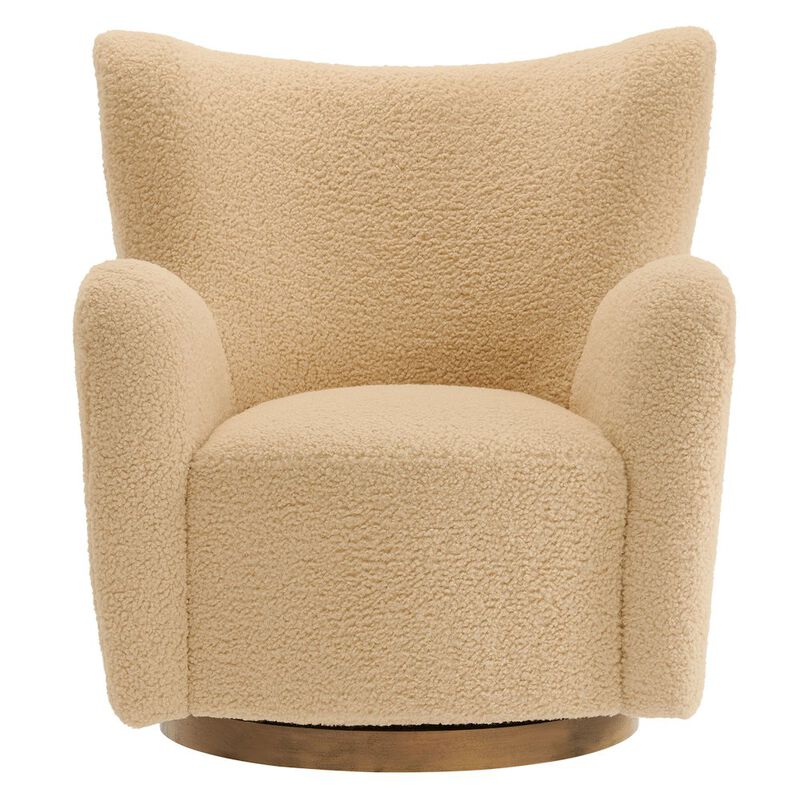 Montrose Wingback Sherpa Swivel Accent Chair image number 5