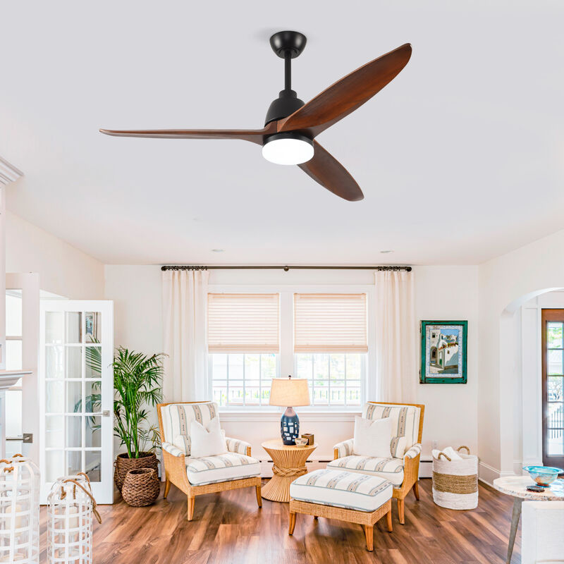 52" Ceiling Fan with Integrated LED Light image number 1