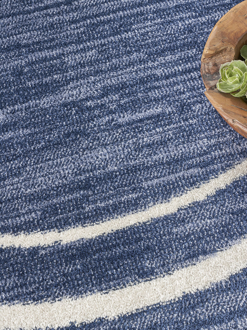 Nourison Essentials NRE02 Navy/Ivory 6' x Round Rug