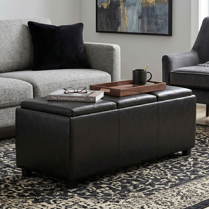 Simpli Home Avalon Storage Ottoman