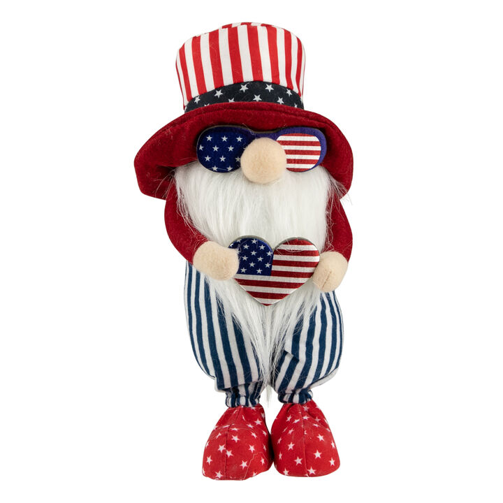 12.25" Patriotic Heart 4th of July Americana Gnome