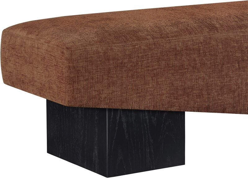 Meridian Furniture Alora Cognac Fabric Bench