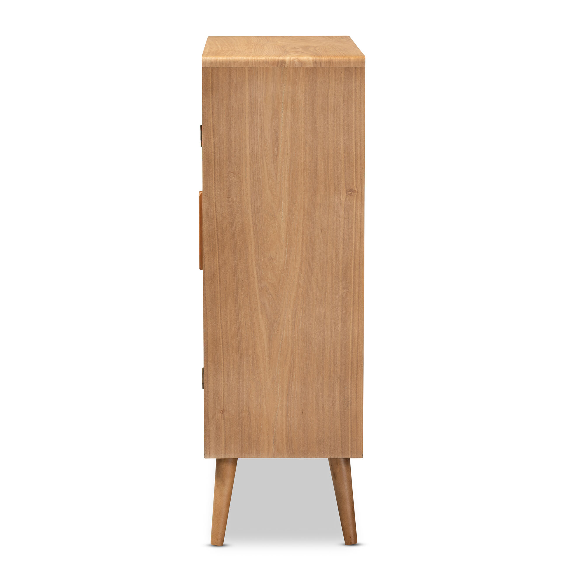 Baxton Studio Alina Mid Century Medium Oak Finished Wood 2 Door