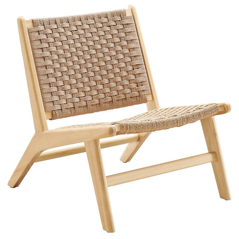Saoirse Woven Rope Wood Accent Lounge Chair image number 0