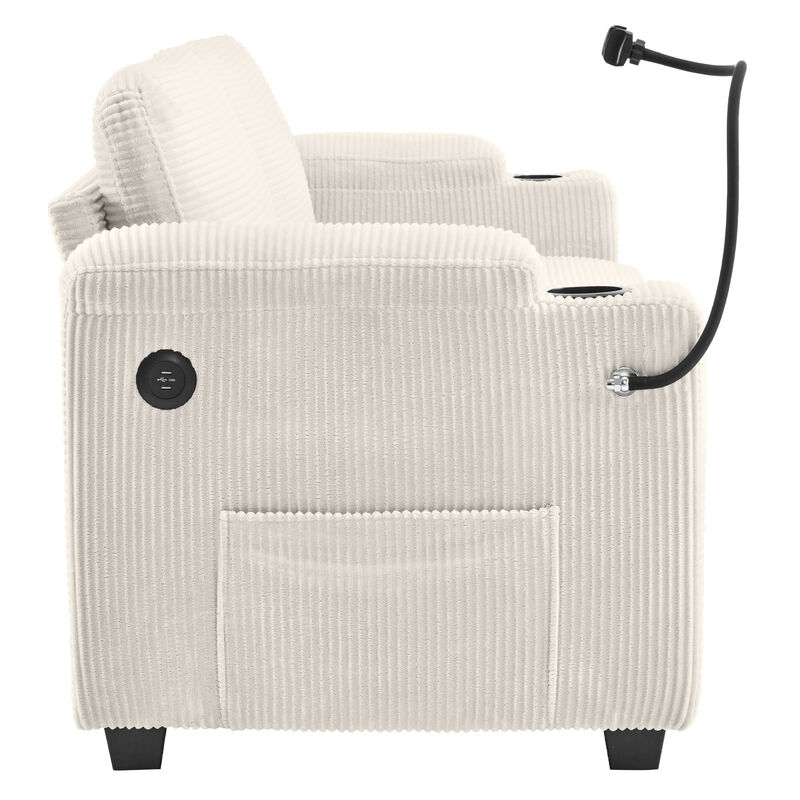 Merax  Corduroy Sleeper Sofa Loveseat Sofa with Mattress