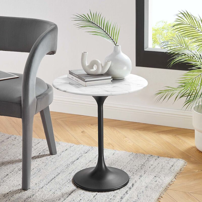 Lippa 20" Round Faux Marble Side Table image number 5