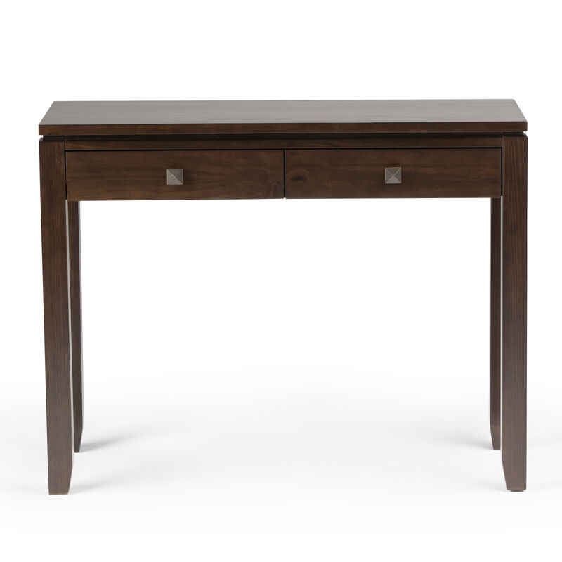 Cosmopolitan SOLID WOOD 38 inch Wide Contemporary Console Sofa Table in Mahogany Brown
