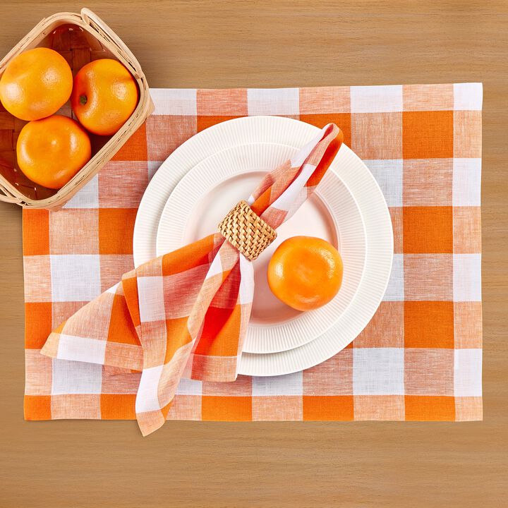 Linen Placemats - Buffalo Check