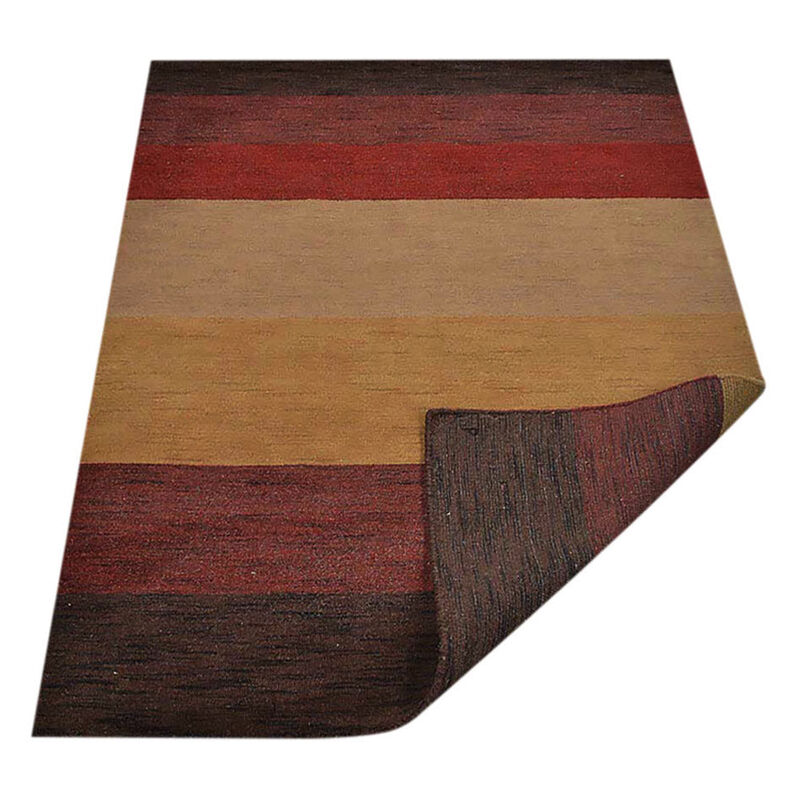 RUGSOTIC CARPETS HAND KNOTTED LOOM WOOL ECO-FRIENDLY AREA RUGS  - Rectangle, Contemporary Modern Design, High Pile Thick Handmade Anti Skid Rugs for Living Room (L00098) image number 4