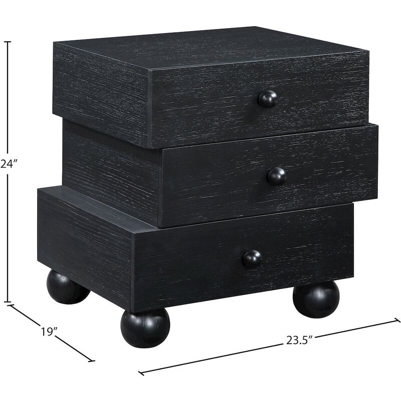 Meridian Furniture Askew Black Night Stand