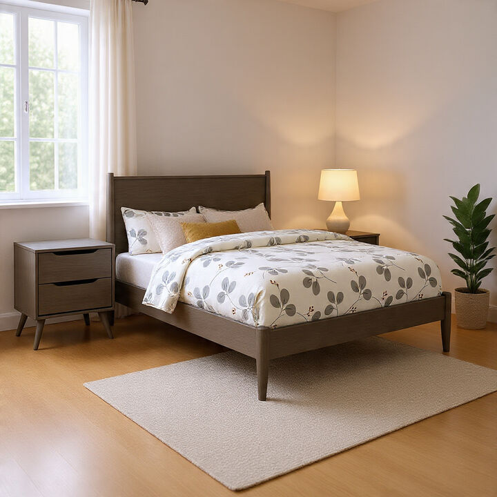 Bedroom Set, Wood &ndash; 2 Piece Set with Nightstand