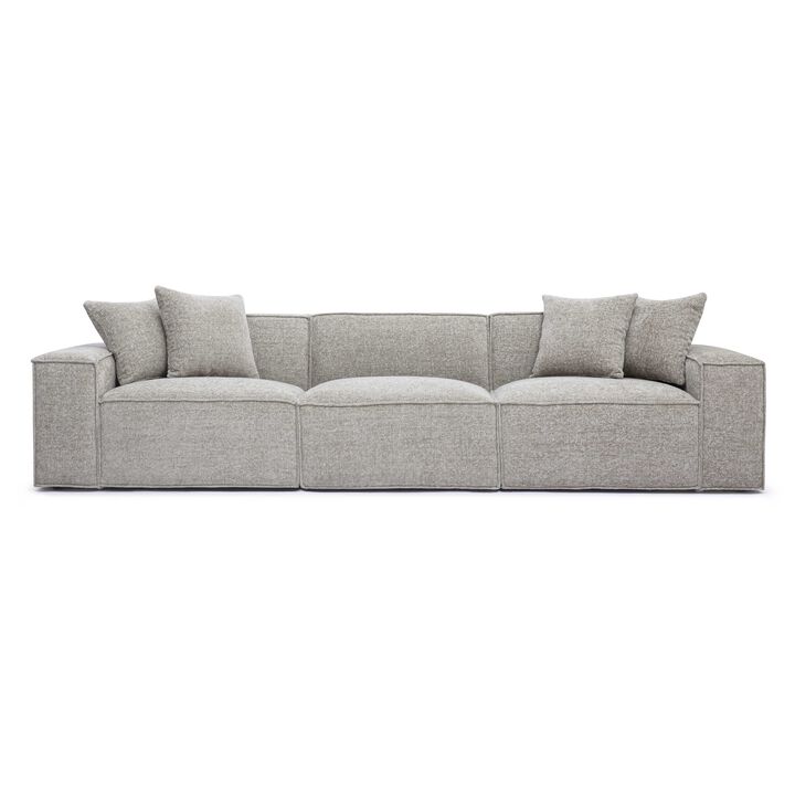 Mindy Chenille Basketweave Modular Sofa