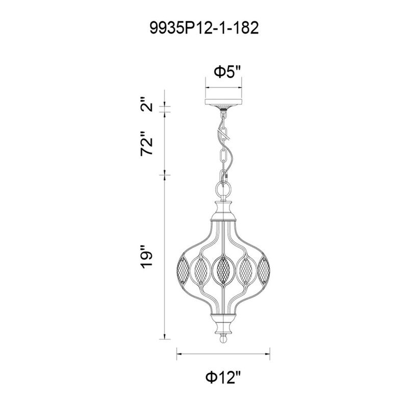 CWI Lighting Altair 1 Light Chandelier With Antique Bronze Finish