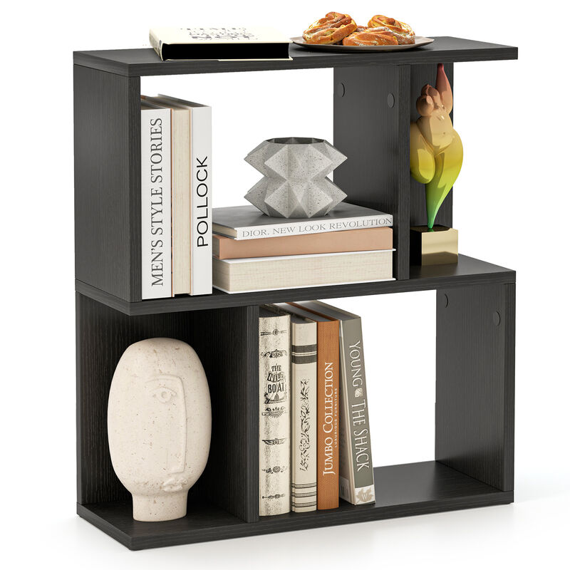 3-Tier Bookshelf with Display Shelf for Small Space