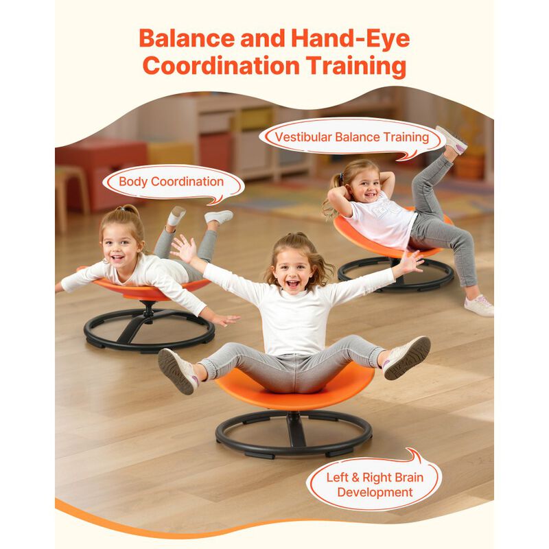 Kids Swivel Chair 220 LBS Capacity Sensory Spinning Seat with Base image number 6
