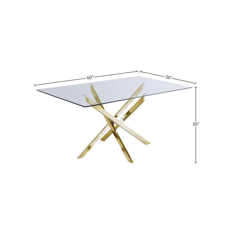 Meridian Furniture Xander Gold Dining Table