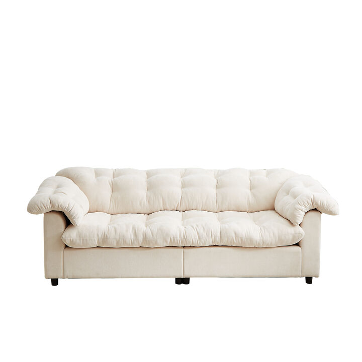 TATEUS  94.8" Upholstered Fluffy Cloud Sofa